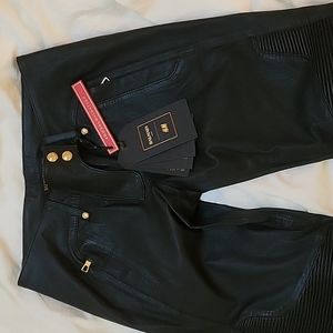 Balmain H&M Black Leather Pants